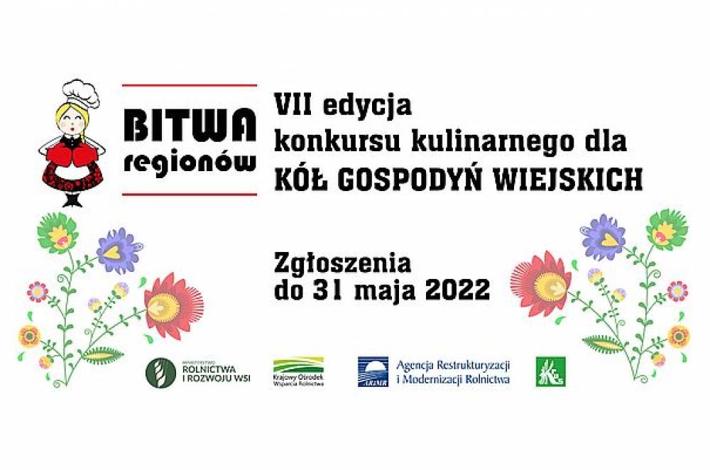 : Plakat promujący konkurs kulinarny Bitwa Regionów.